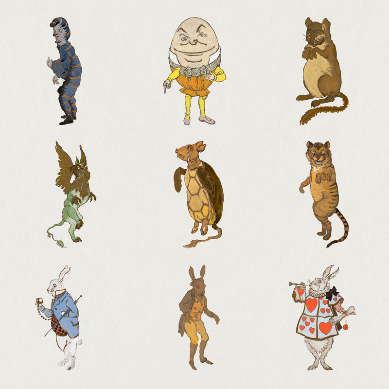 《爱丽丝梦游仙境历险记》是刘易斯·卡罗尔(Lewis Carroll)的经典插图由威廉·彭哈洛·亨德森(William Penhallow Henderson)的艺术作品改编而成