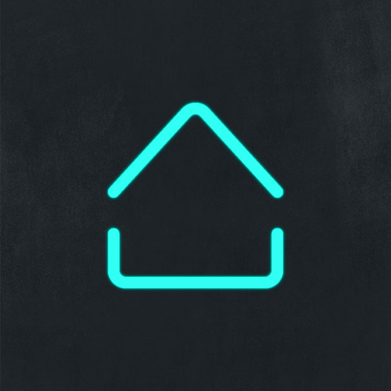 主页图标矢量用户界面插图霓虹灯图形