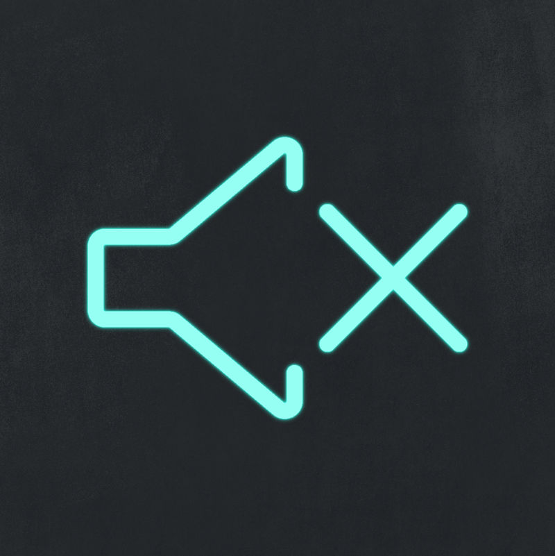 蓝色声音关闭符号psd用户界面