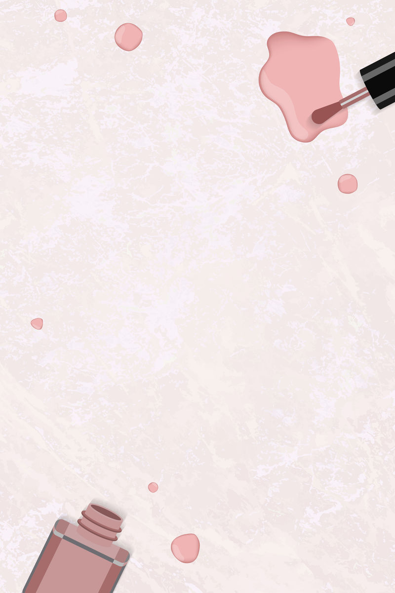 粉色指甲油框架向量