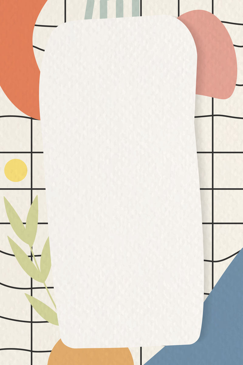 抽象植物框架模板向量