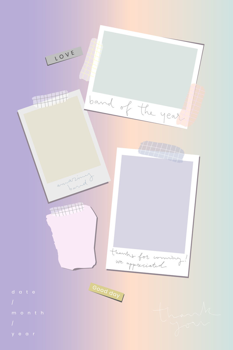 空白粉彩画框模板