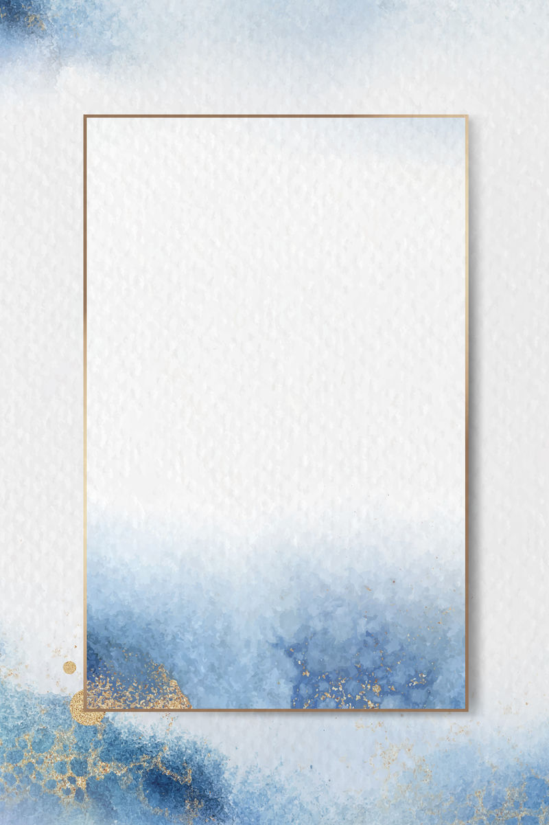 空白金色矩形框向量