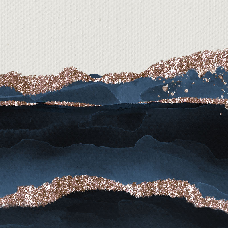 在白纸背景上闪烁的深蓝色