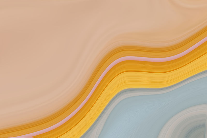 橙色和蓝色流体图案背景插图