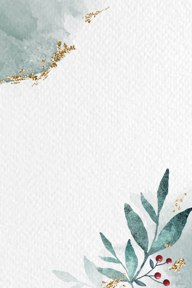 闪烁水彩叶状帧向量