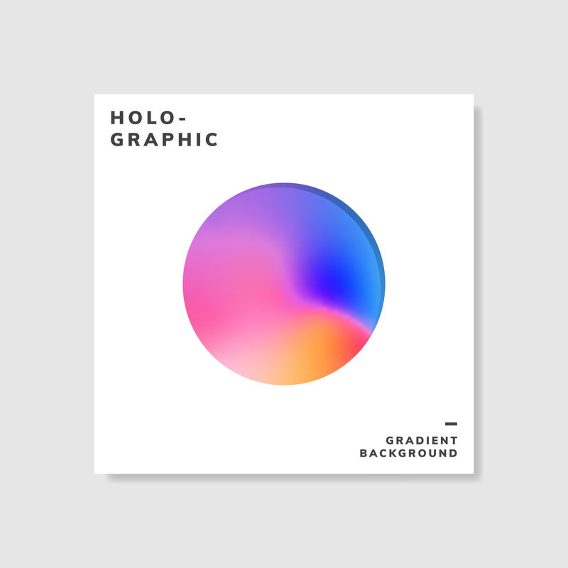 彩色全息梯度背景设计示例