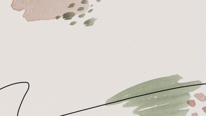 粉红色和绿色水彩图案背景模板插图