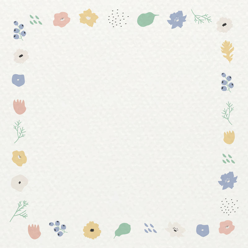 基于米色背景向量的植物图案框架