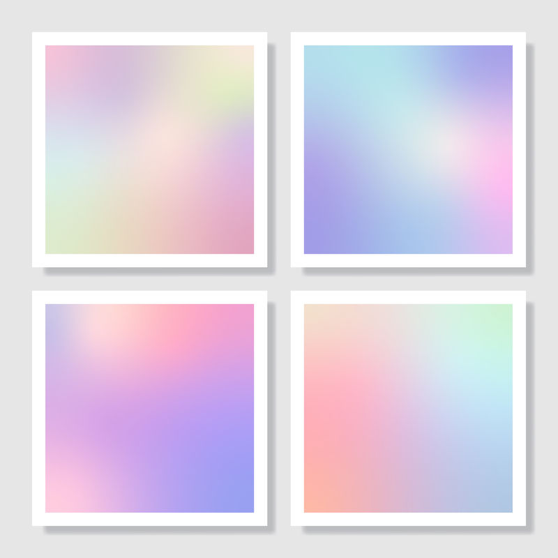 彩色全息渐变背景设计套装