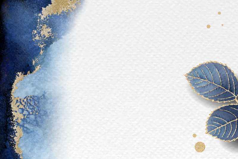 空白多叶蓝色帧向量