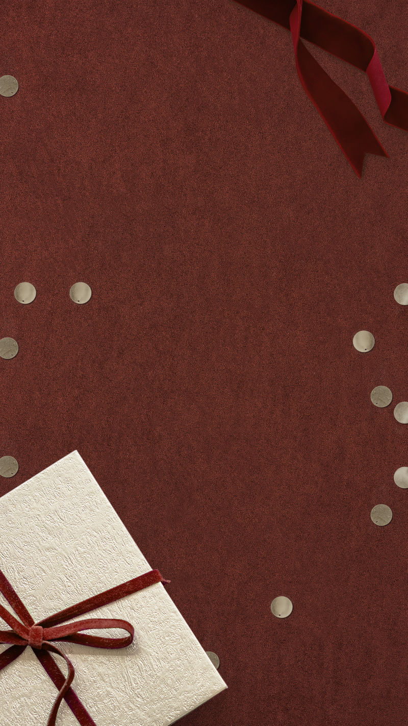 圣诞礼物图案psd红色背景