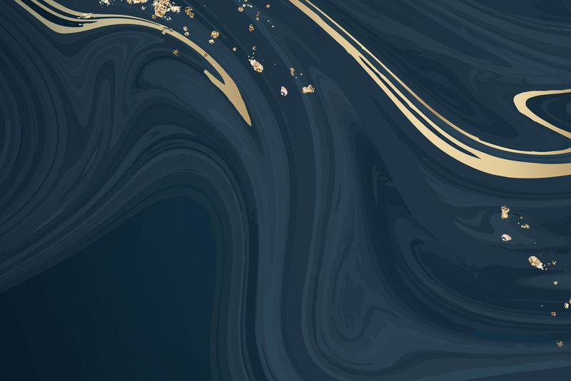 金蓝色流体图案背景矢量