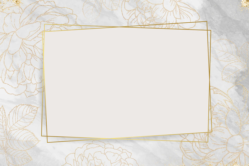 金色花框设计向量