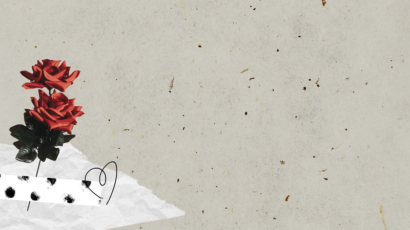 情人节拼贴风格横幅背景