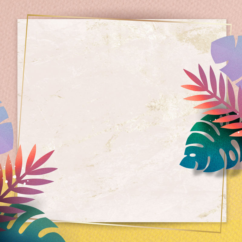 空白方叶框设计