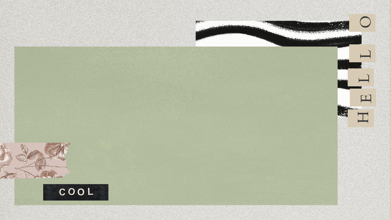 复古粉彩拼贴风格横幅模型