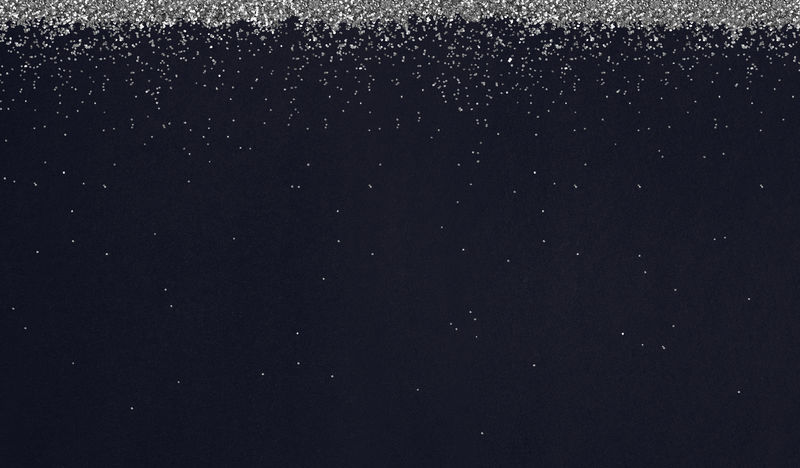 顶部背景插图上闪烁的银色颗粒