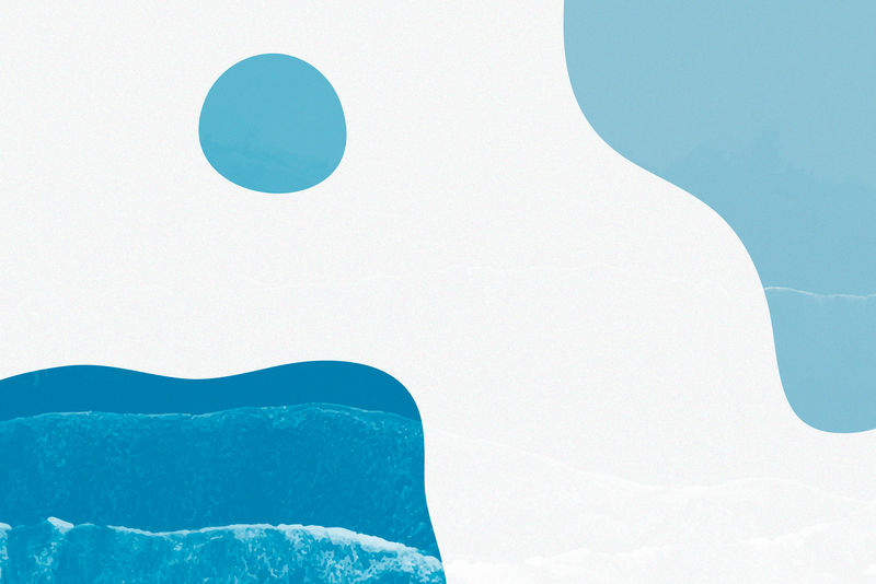 蓝色调简单孟菲斯矢量