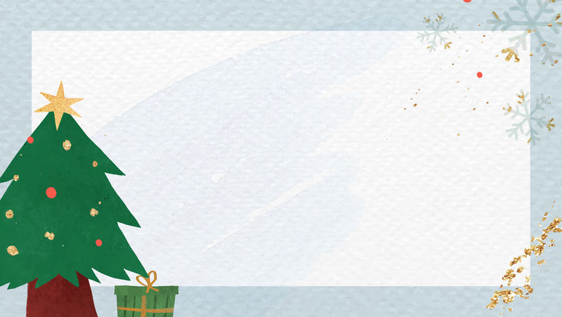 蓝色背景向量上的圣诞树