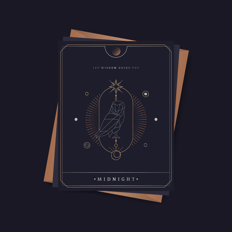 几何猫头鹰神秘符号福卡矢量