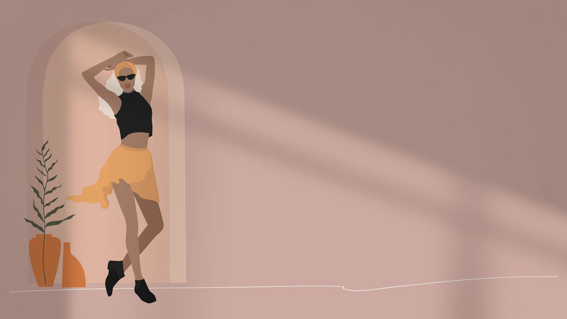 女性时尚达人背景插图