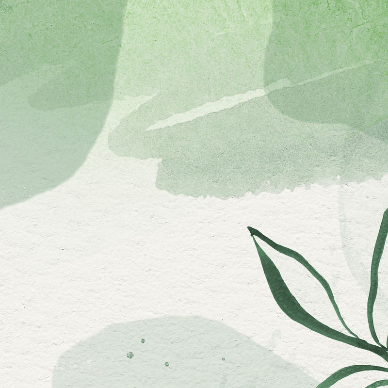 绿色水彩孟菲斯图案背景