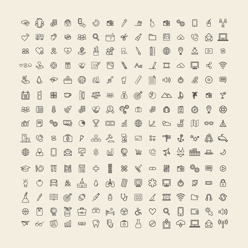 插图混合图标集