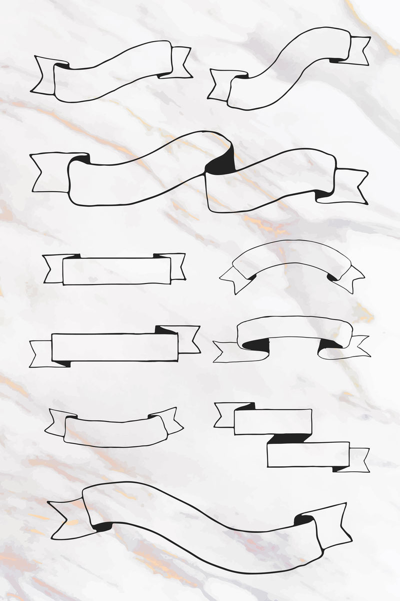 空白功能区横幅矢量集