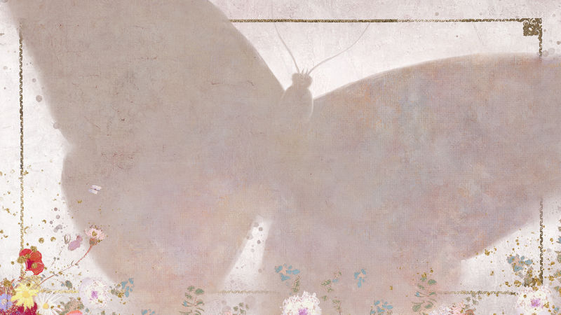 蝴蝶剪影画背景插图