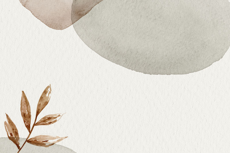 灰孟菲斯叶背景水彩