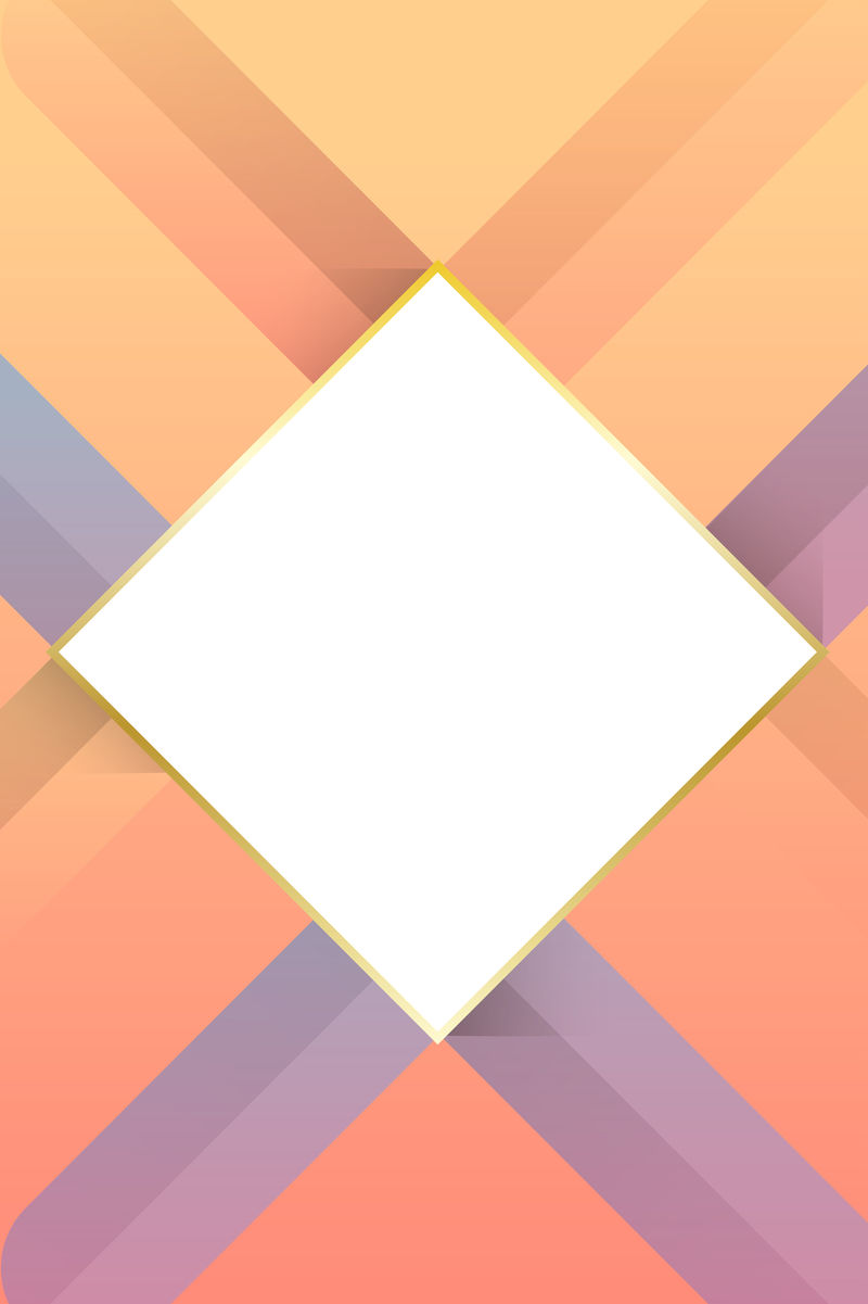 空白菱形彩色抽象帧向量