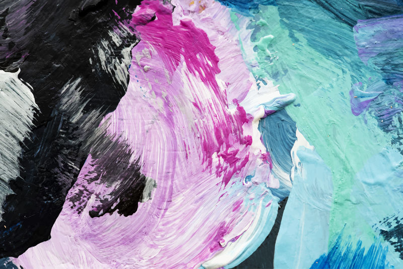 彩色油画笔划纹理背景向量