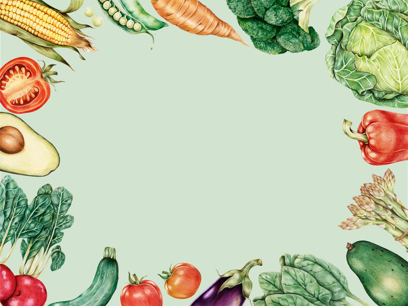 蔬菜边框矢量手绘