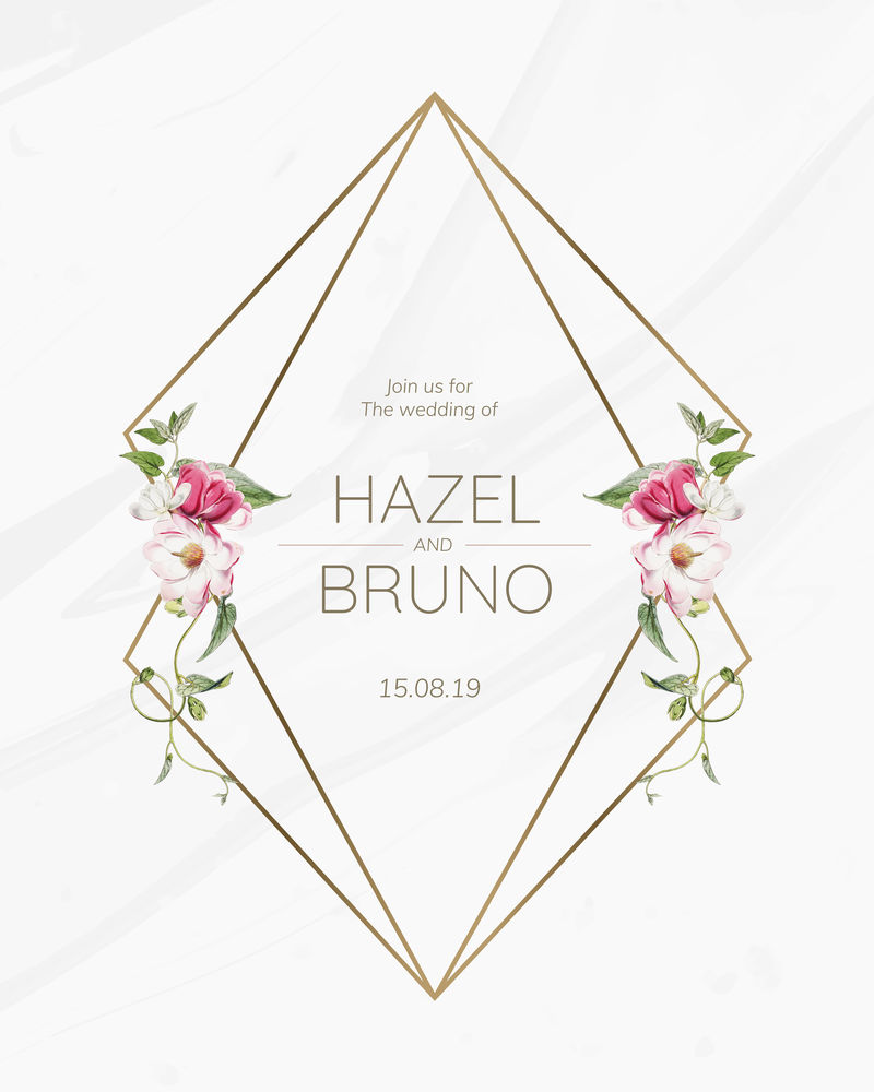 弗洛拉婚礼请柬模型