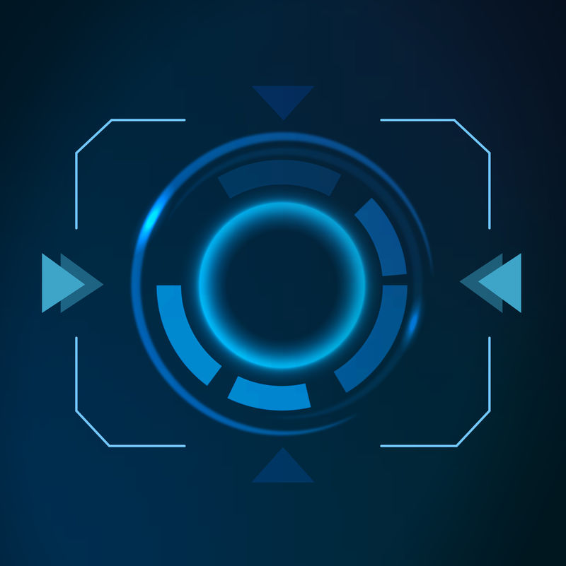 蓝圈扫描仪未来技术矢量