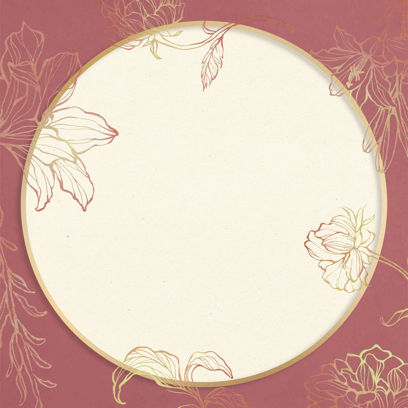 复古花朵图案框架