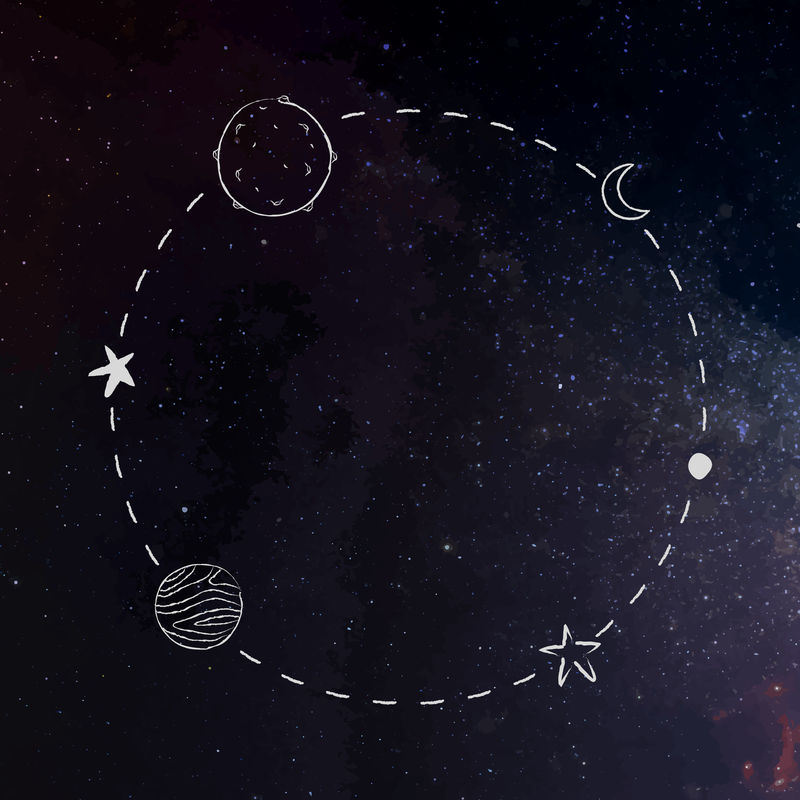 银河装饰最小线艺术框架插图