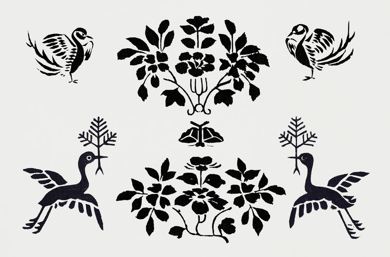 日本图案的经典插图