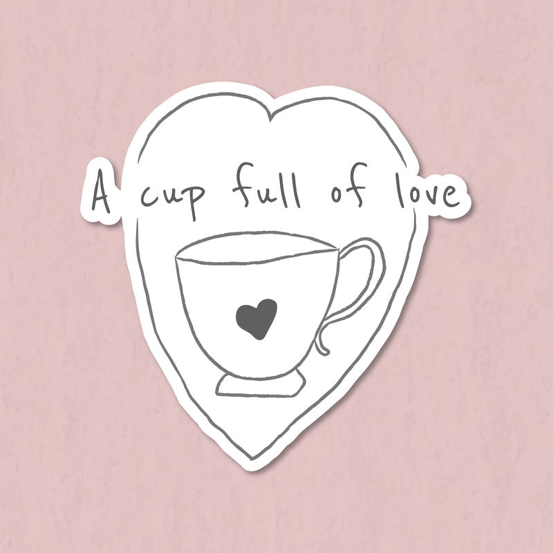 一杯充满爱的涂鸦式日记