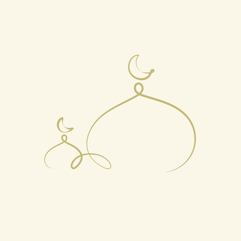 涂鸦风格的伊斯兰建筑标志