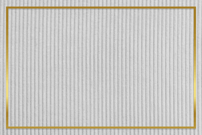 灰色灯芯绒纹理背景向量上的金色框架