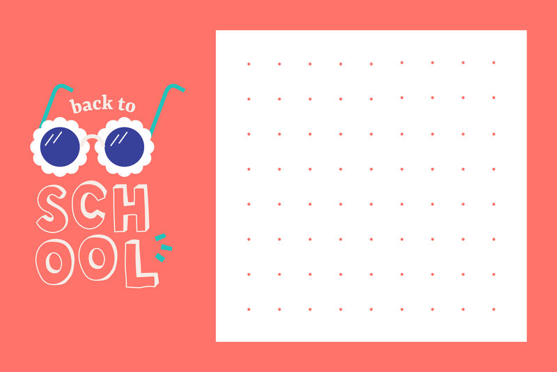 返校信纸模板向量