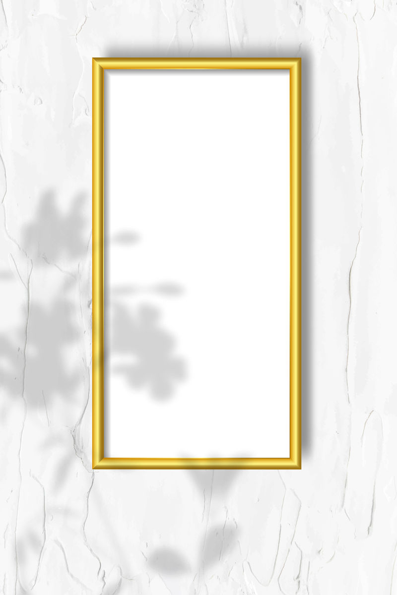 墙上的金色框架