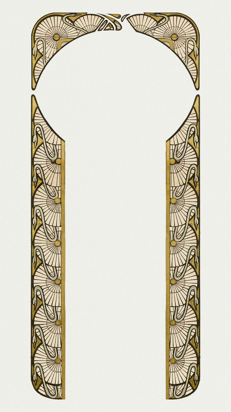 Art nouveau pattern psd elementremixed from the artworks of卧底