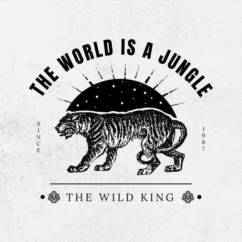 复古老虎徽章psd小企业标志