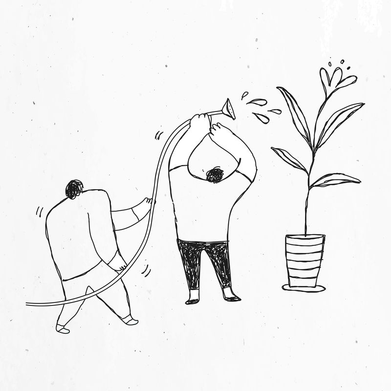 手绘领导绘图矢量