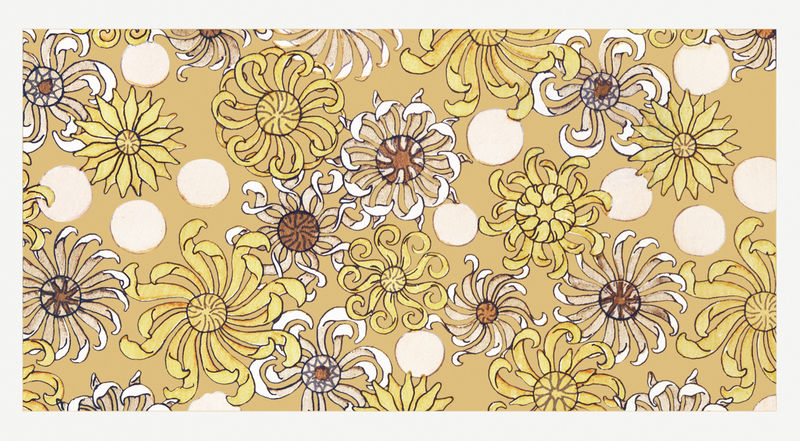 新艺术菊花图案设计资源