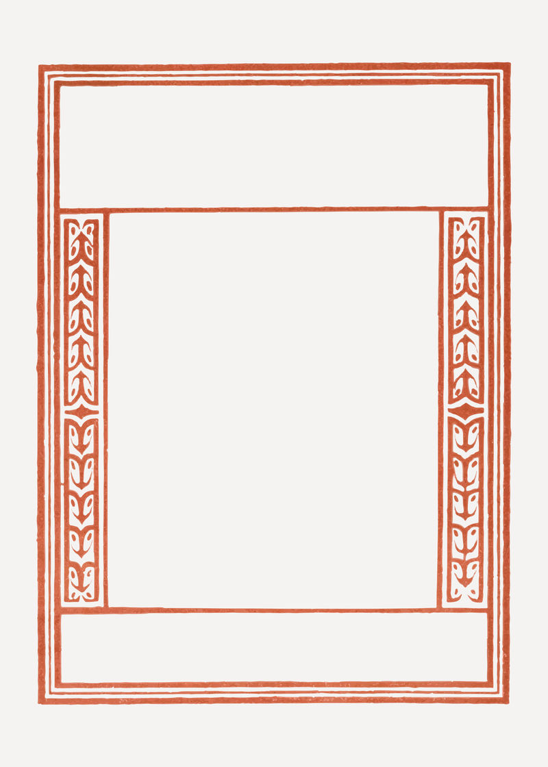 框架向量与老式棕色边框从约翰乔治范卡斯佩尔的艺术作品混合