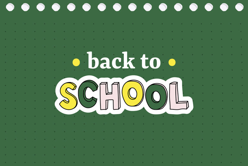 绿色返校背景向量